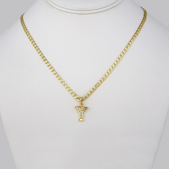 Gold Initial “Y”Pendant Necklace - Picture 1 of 1